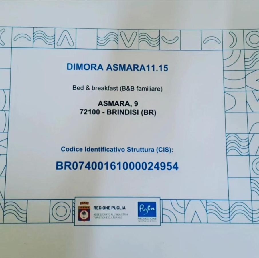 Dimora Asmara 11 15 Brindisi Exterior foto